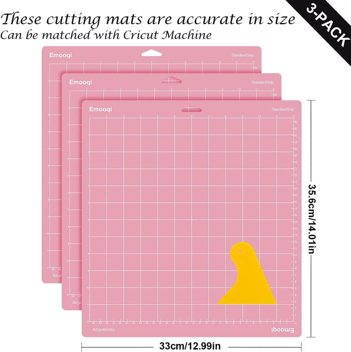 3PCS) Strong Grip Cutting Mat for Cricut Explore Air 2/Maker 12x12 inch Mats