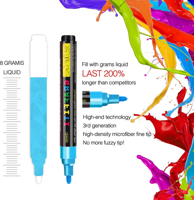 Jumbo Size Paint Marker Pens, Water Based Acrylic Felt Tip - China