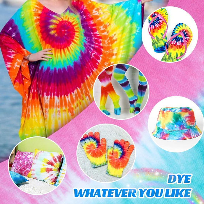 Tie Die Kit Fabric Decorating Rainbow Tie Dye DIY Kits For kids 24