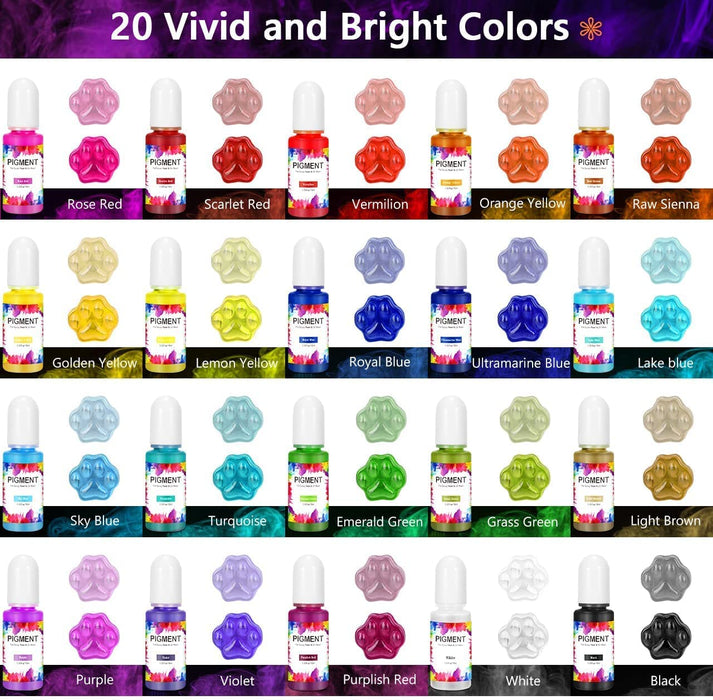 Emooqi 20 Color Epoxy Resin Pigment