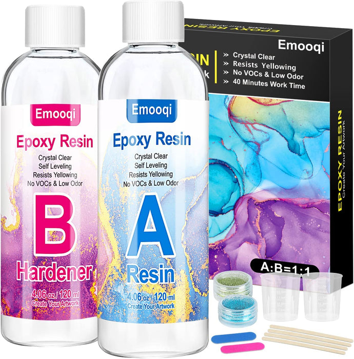 Epoxy Resin Kit, 8.12 oz Epoxy Resin AB Set
