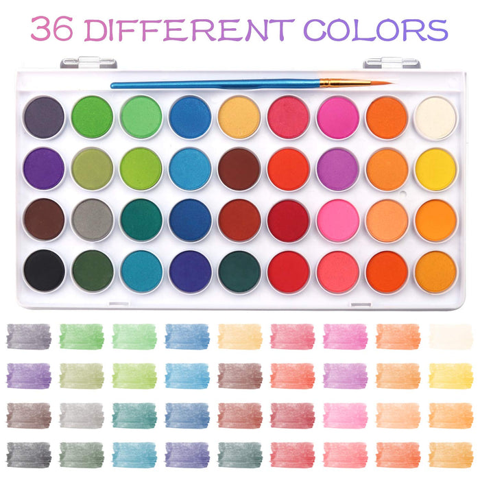 Emooqi 36 Colors Watercolor Paint Set