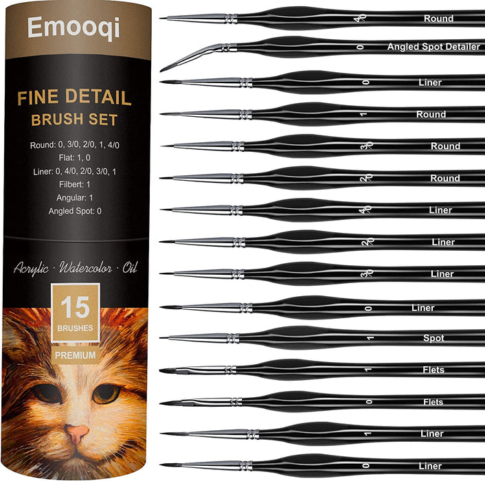 Emooqi 17 Pieces Paint Brushes Set