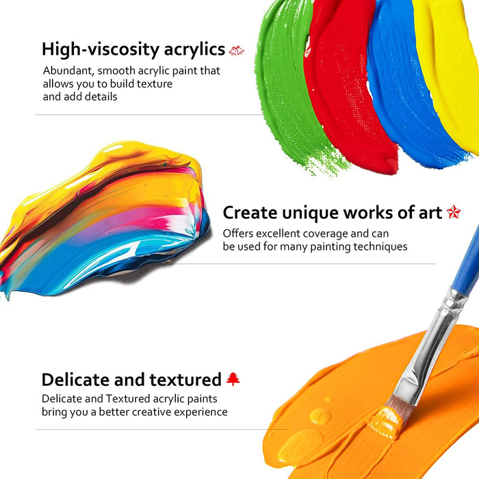 Emooqi 10 Colors Acrylic Paint Set 120ml