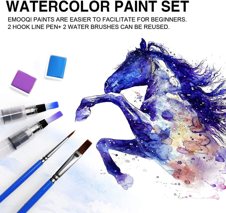 Watercolor Paint Set (24 Colors) For Students, Artists & Beginners