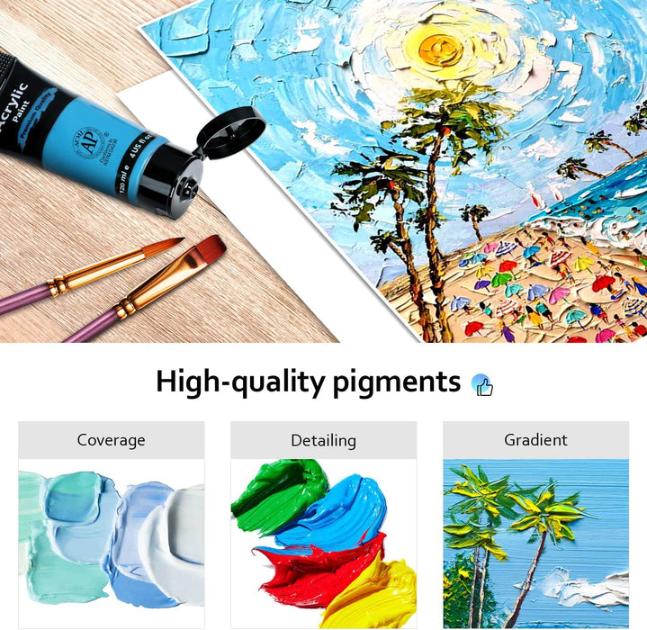 A-Color, Water-Based Acrylic Paint, asstd Colors, 15x500 ml