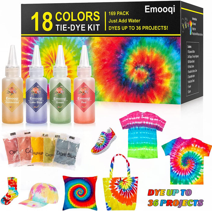 Tie Die Kit Fabric Decorating Rainbow Tie Dye DIY Kits For kids 24